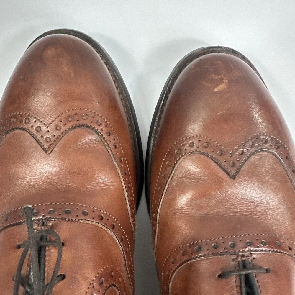 ALLEN EDMONDS Birmingham‎ Mens 10D Dress Shoes Brown Wingtip Leather Oxford